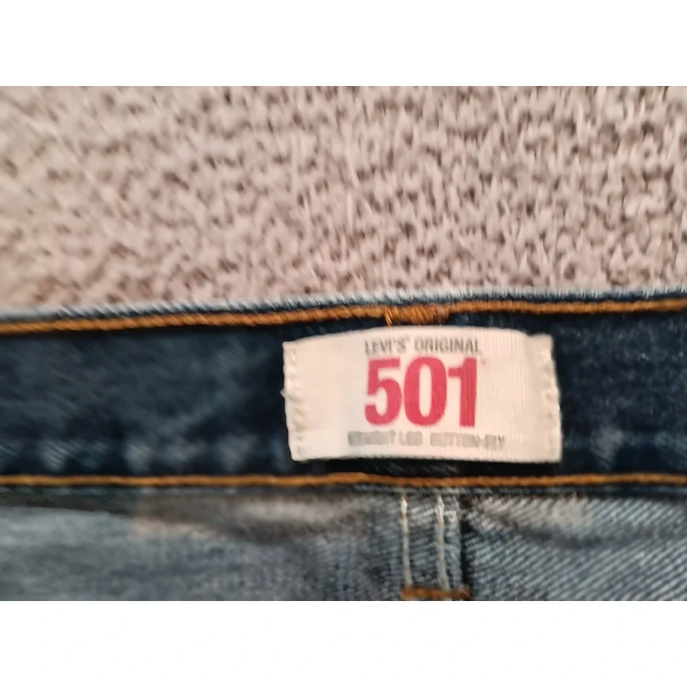 Levi's 501‎ Jeans 38x34 Men Blue Straight Fit Button Fly Denim Classic Mexico